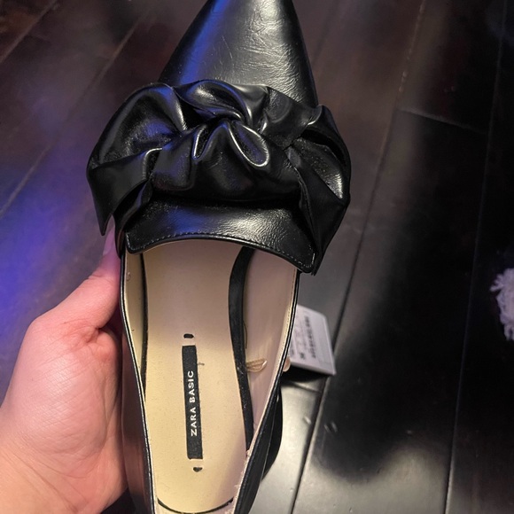 NWT Zara faux leather loafers/flats - Picture 3 of 5